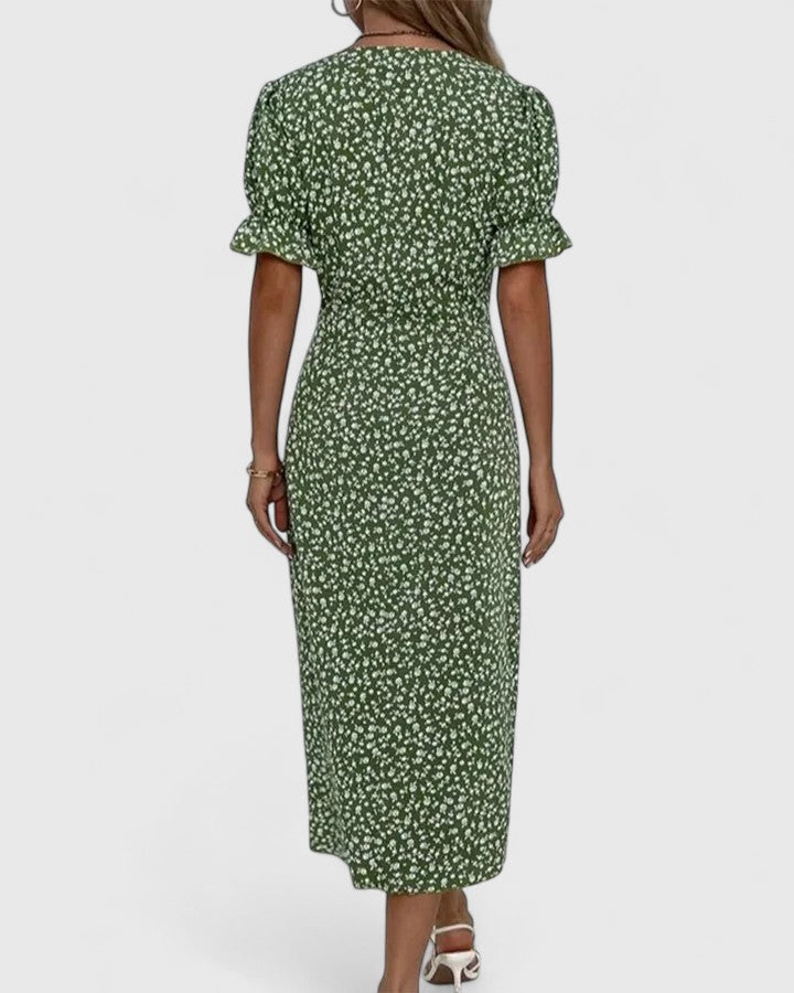 Katia | Lightweight Summer Midi Dress with Flattering Silhouette
