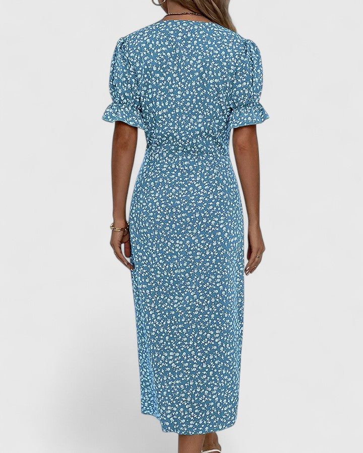 Katia | Lightweight Summer Midi Dress with Flattering Silhouette