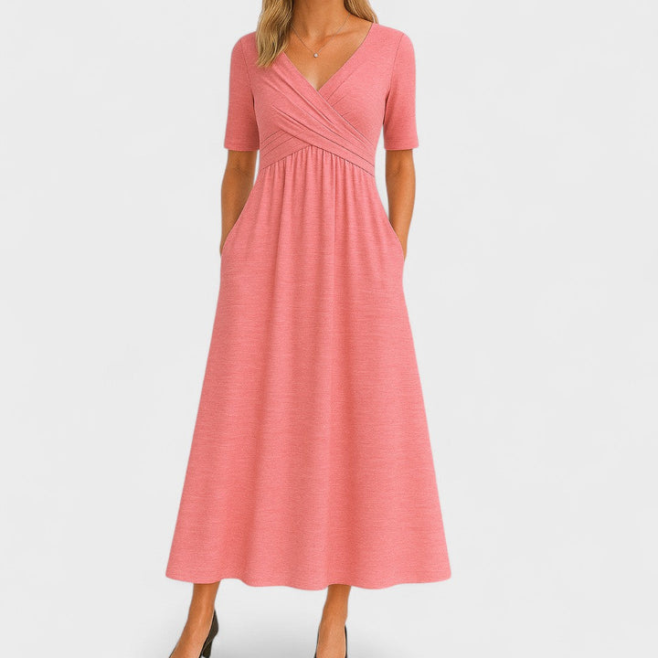 Phoebe | A-Line Midi Dress with Streamlined Silhouette & Comfortable Fit