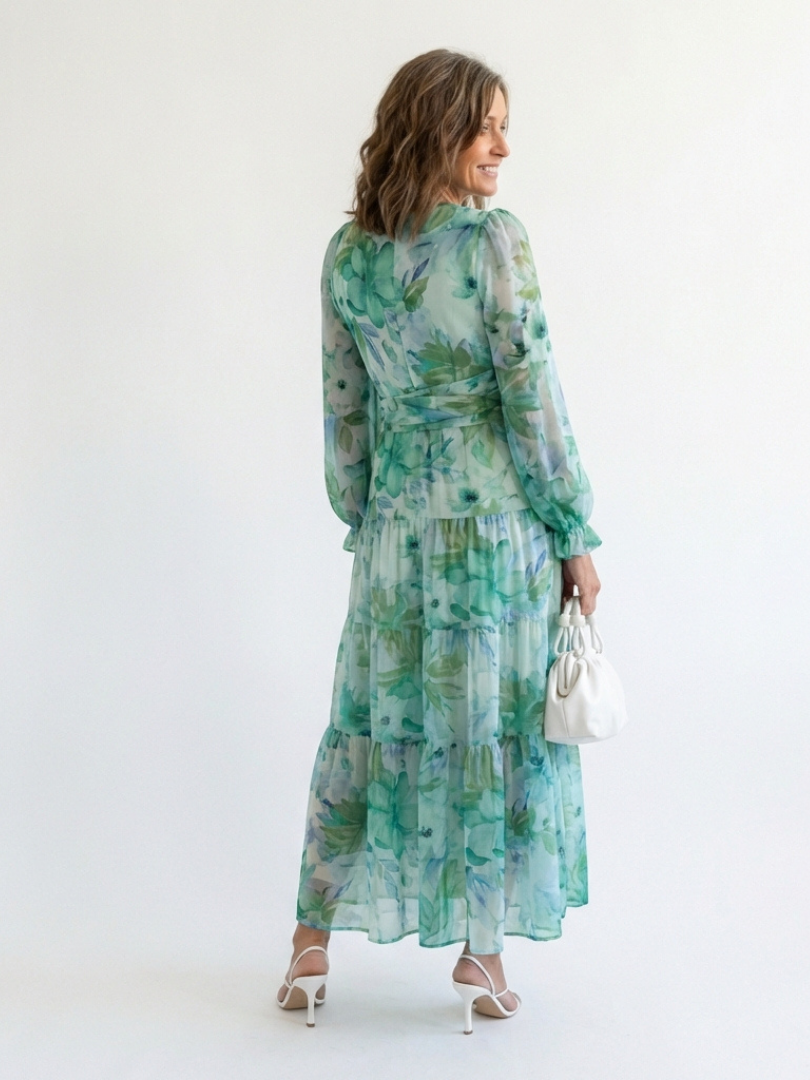 Mirelle | Floral Maxi Dress with Long Sleeves