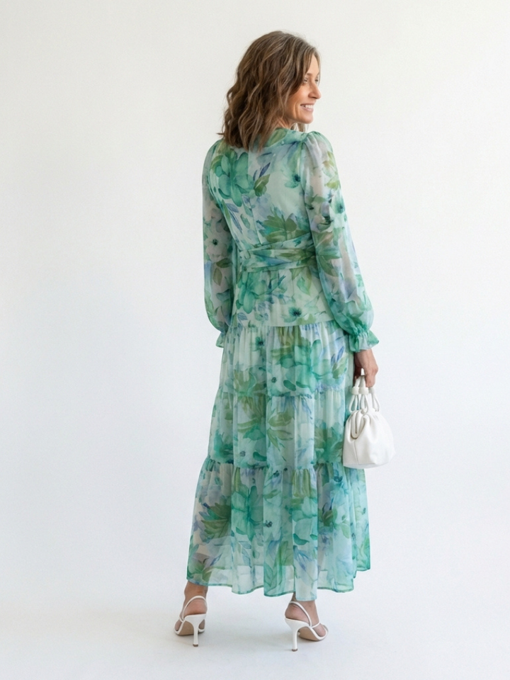 Mirelle | Floral Maxi Dress with Long Sleeves