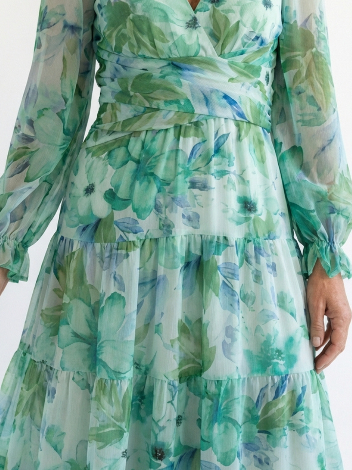 Mirelle | Floral Maxi Dress with Long Sleeves