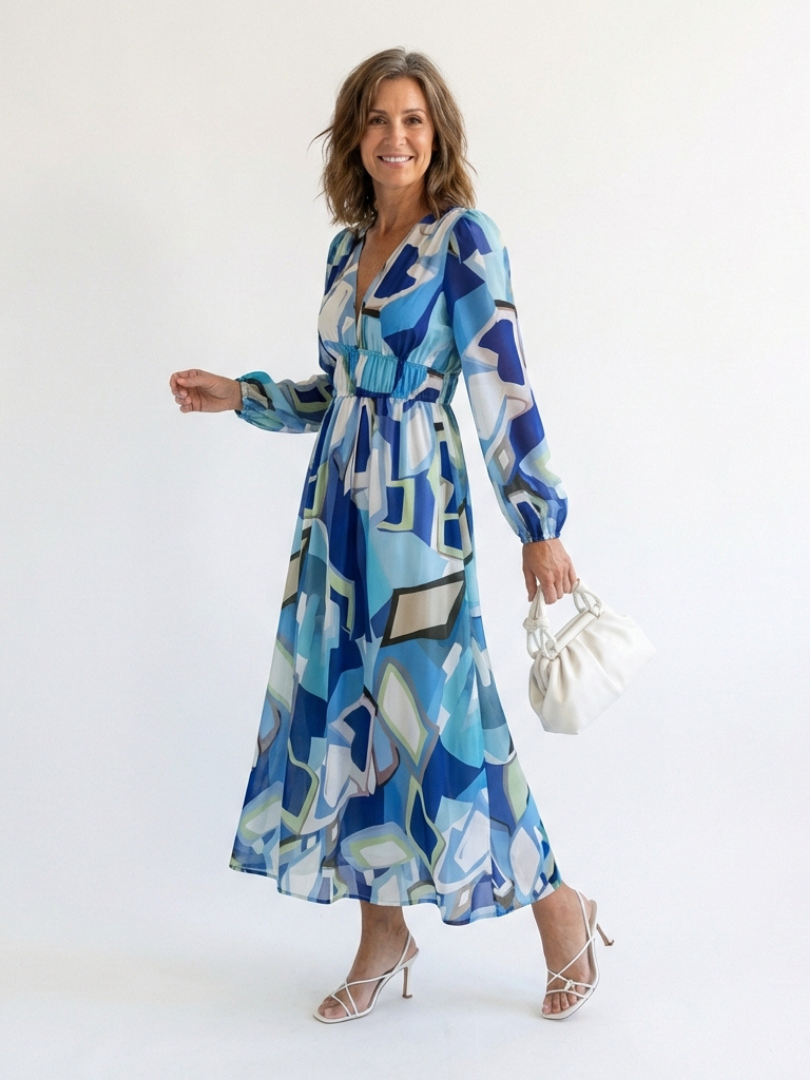 Mirelle | Floral Maxi Dress with Long Sleeves