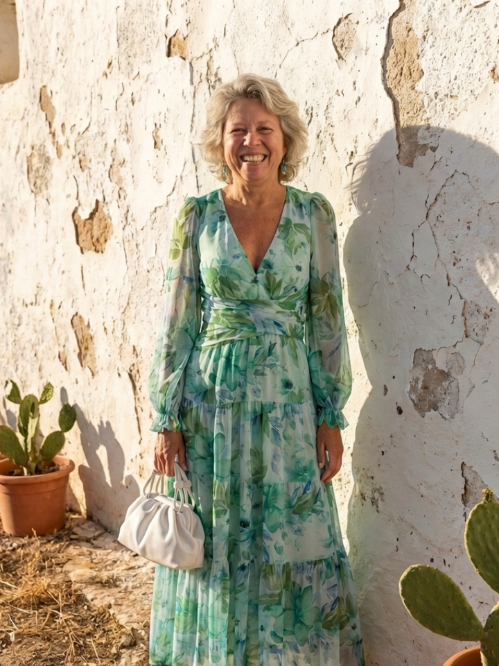 Mirelle | Floral Maxi Dress with Long Sleeves