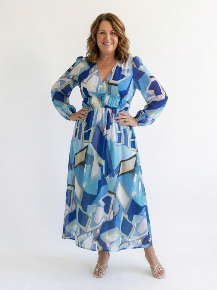 Mirelle | Floral Maxi Dress with Long Sleeves