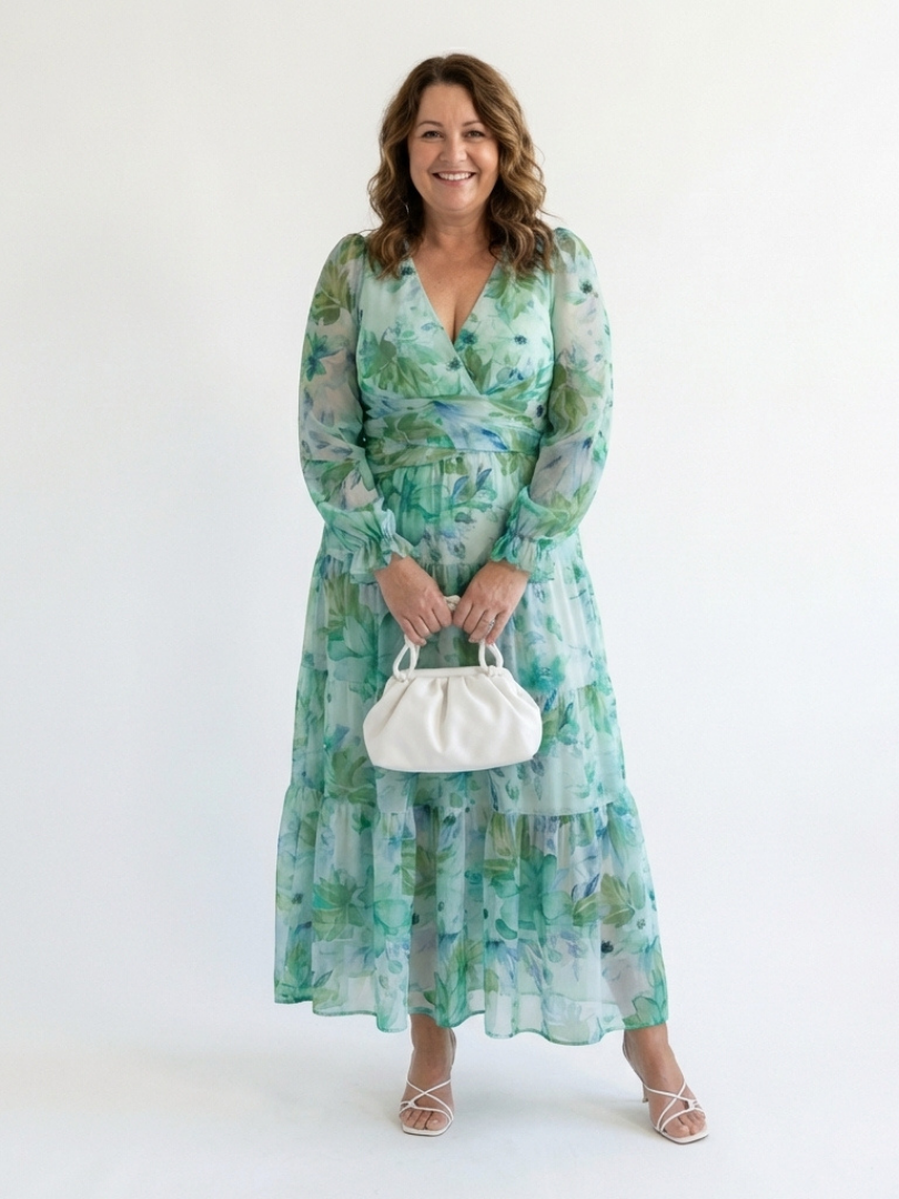 Mirelle | Floral Maxi Dress with Long Sleeves