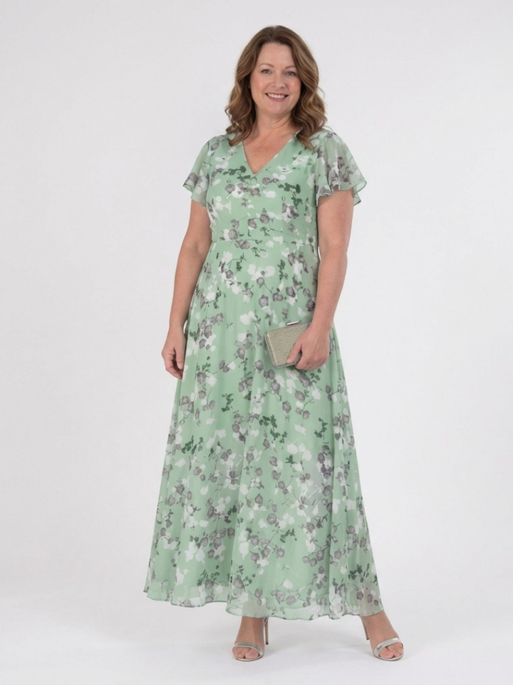 Estelle | Floral Chiffon Maxi Dress