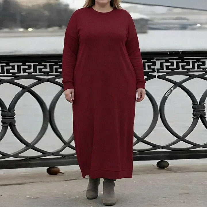 Mara | Knitted Maxi Dress with Long Sleeves & Oversized Fit