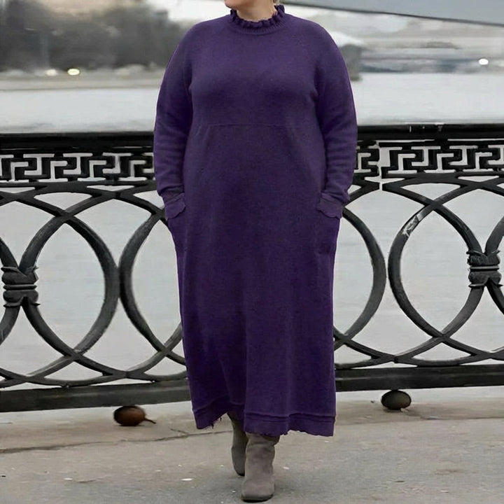 Mara | Knitted Maxi Dress with Long Sleeves & Oversized Fit