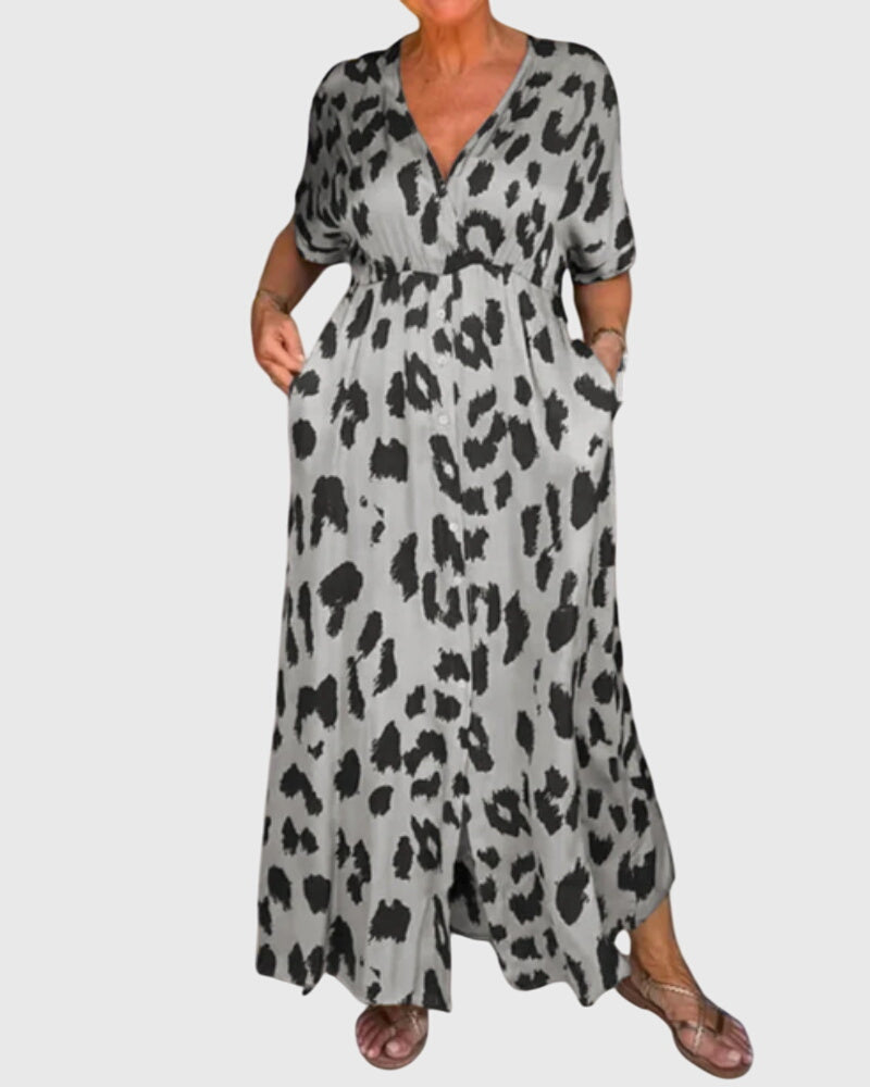 Eliza | Tiered Midi Dress with Short Sleeves & Airflow Fabric