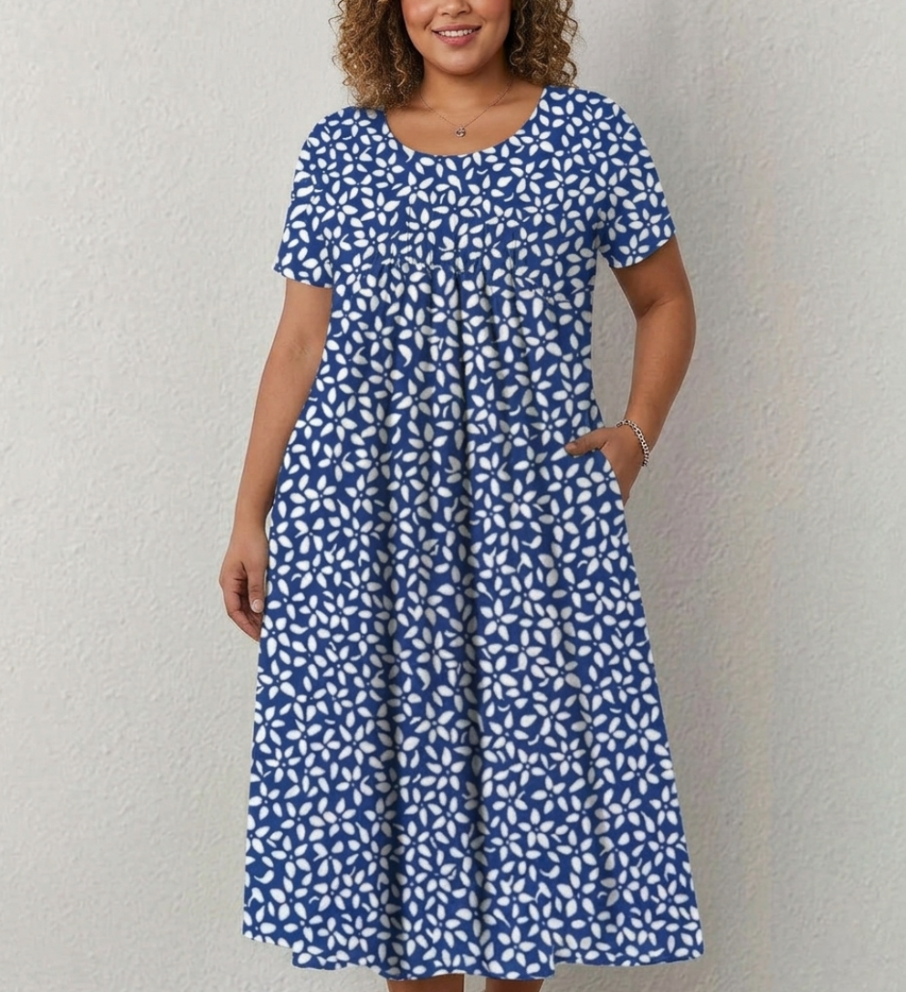 Gigi | Flowy Midi Dress with Soft Draped Silhouette