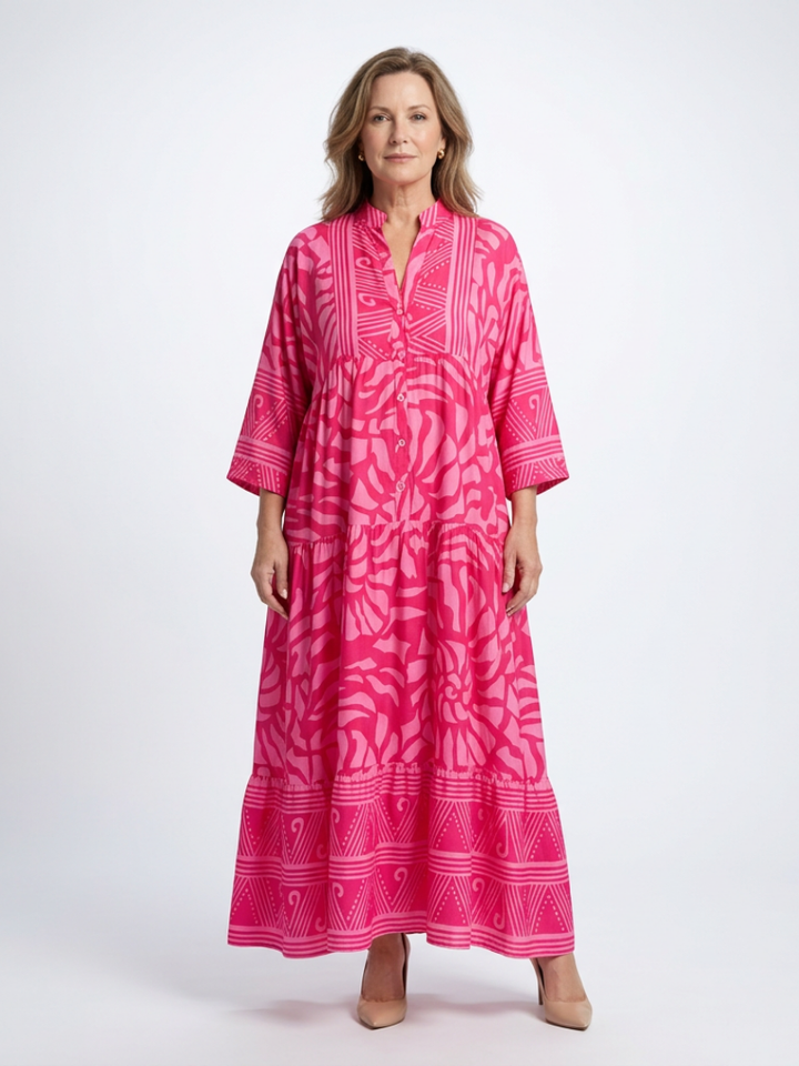 Beatrix | Classic Button Front Maxi Dress