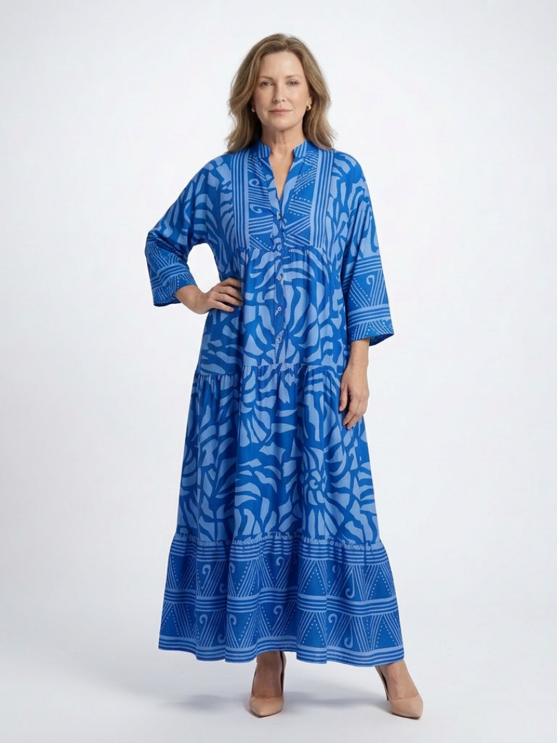 Beatrix | Classic Button Front Maxi Dress