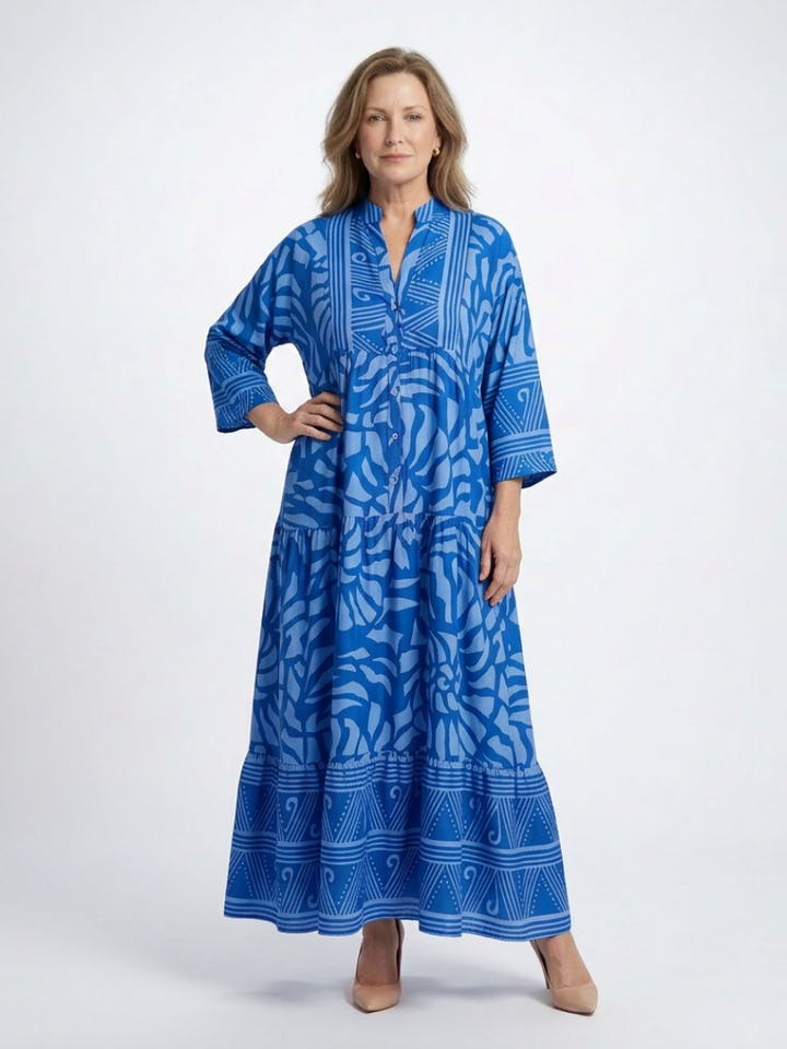 Beatrix | Classic Button Front Maxi Dress