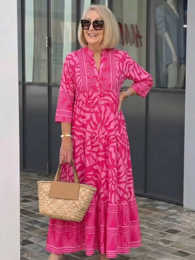 Beatrix | Classic Button Front Maxi Dress